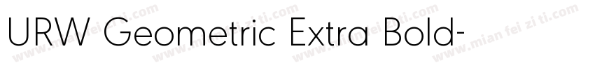 URW Geometric Extra Bold字体转换
